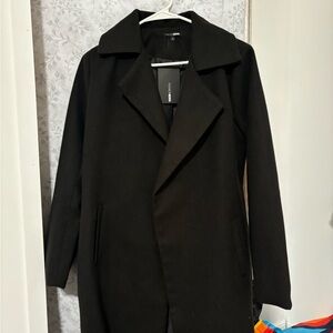 Fashion Nova Elegant Black Trench Coat